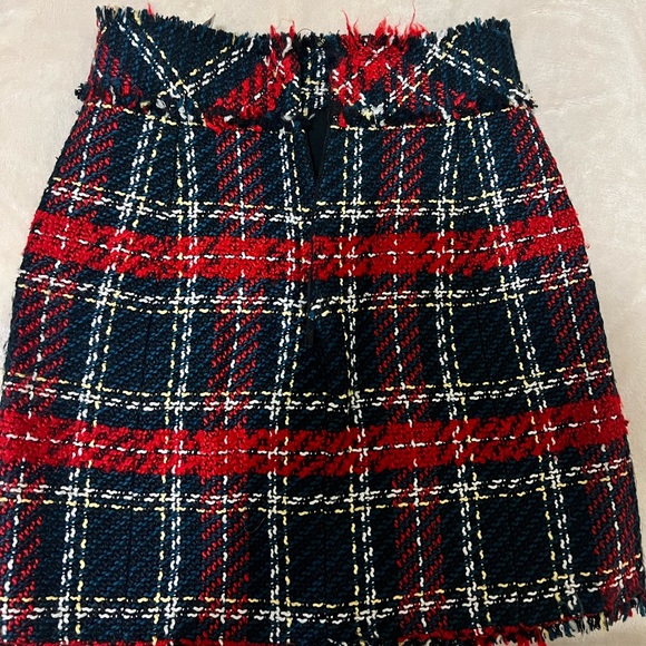 Zara  check plaid tweed skirt - Picture 2 of 2